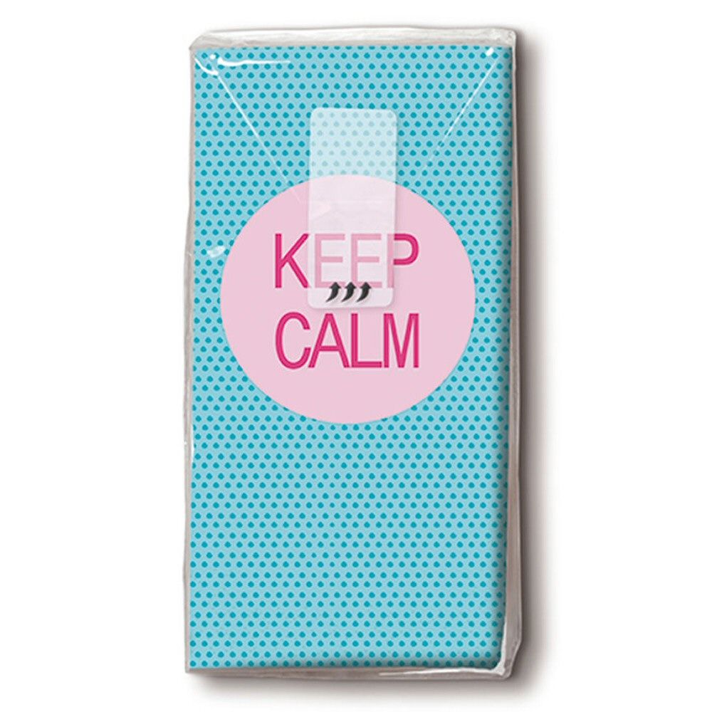 N.J Products Keep Calm Hanky (Pack of 10)