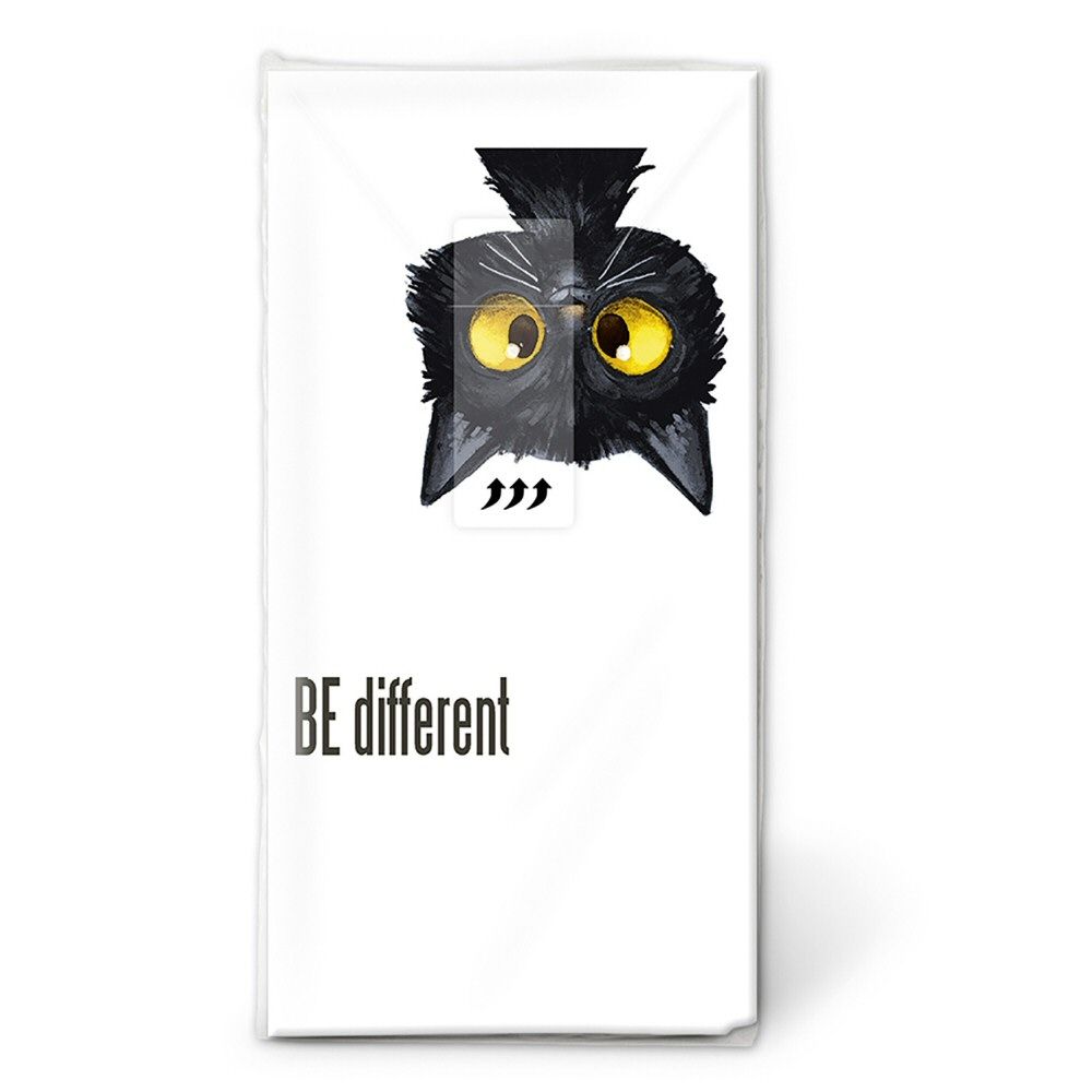 N.J Products Be Different Black Cat Hanky (Pack of 10)
