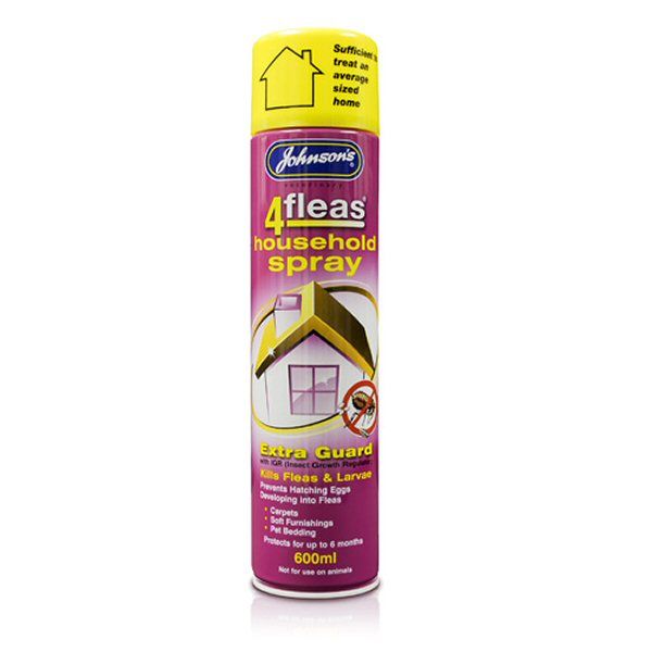 Johnson's 600ml 4fleas Household Flea & Larvae Treatment Spray