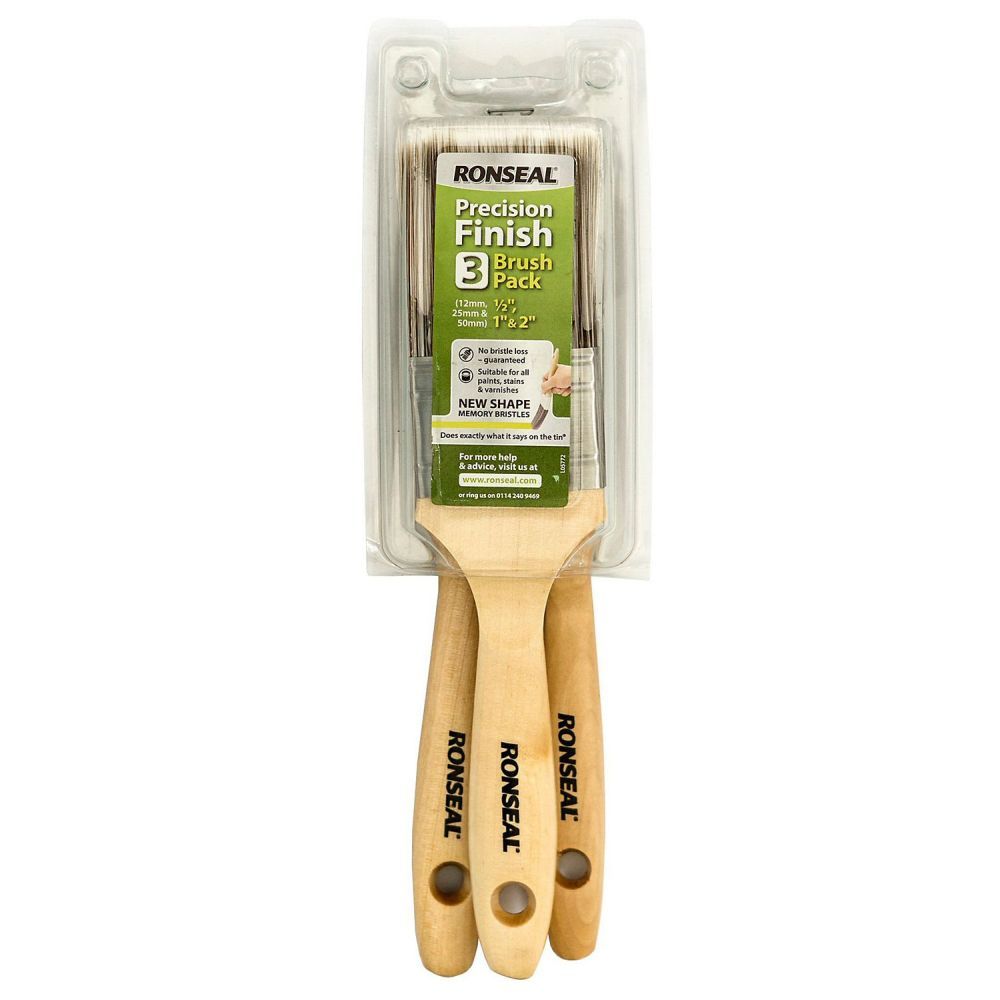Ronseal Precision Finish Brush (Pack of 3)