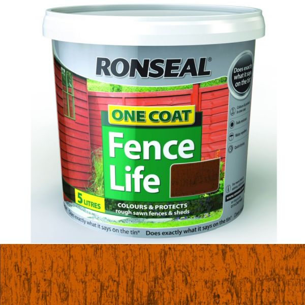Ronseal 5 Litre Harvest Gold One Coat Fence Life