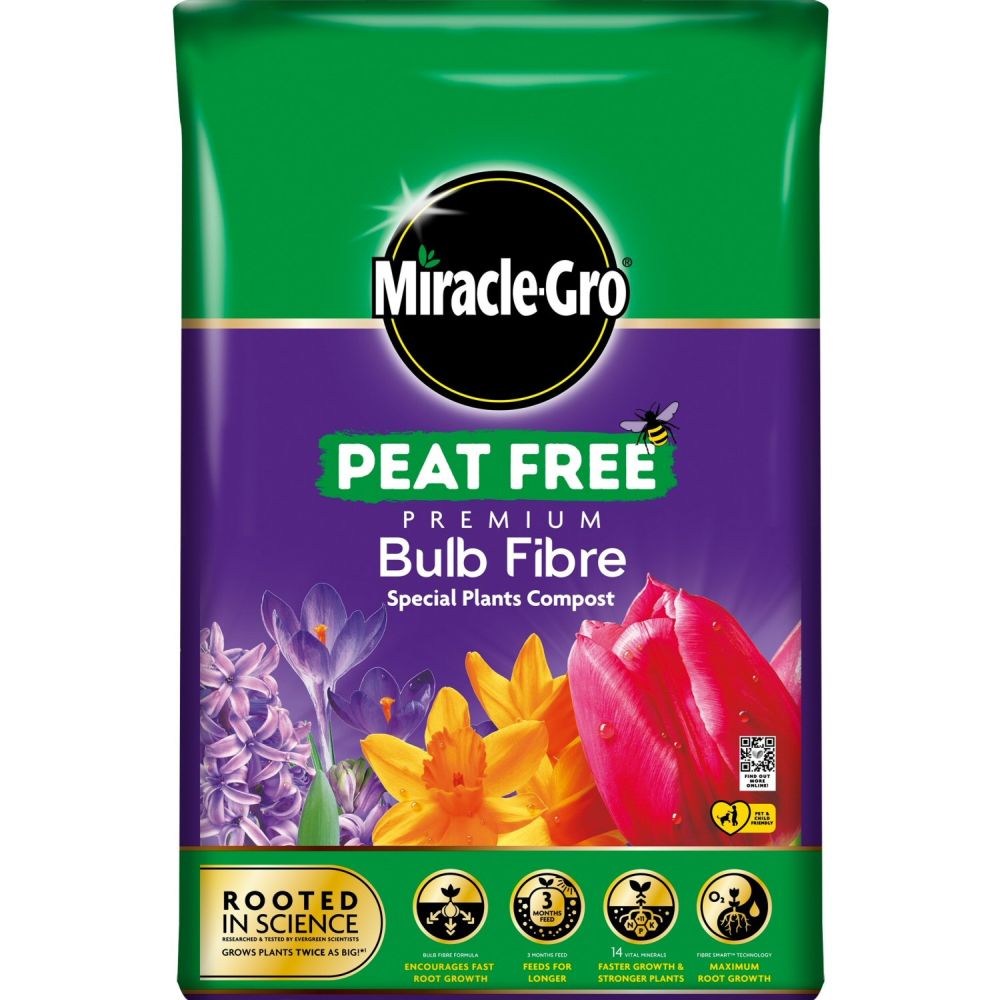 Miracle-Gro 20 Litre Bulb Fibre Enriched Peat Free Compost