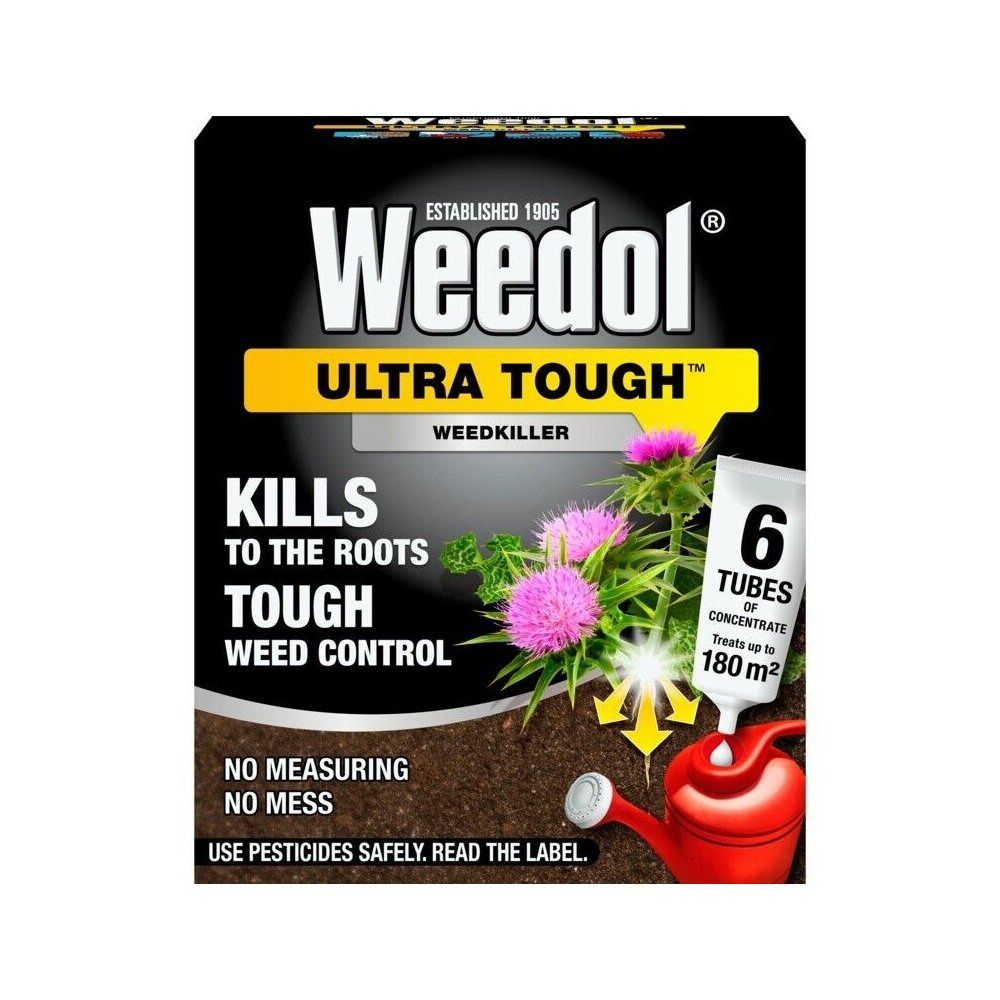 Weedol Ultra Tough Weedkiller (Liquid Concentrate) - 6 Tubes