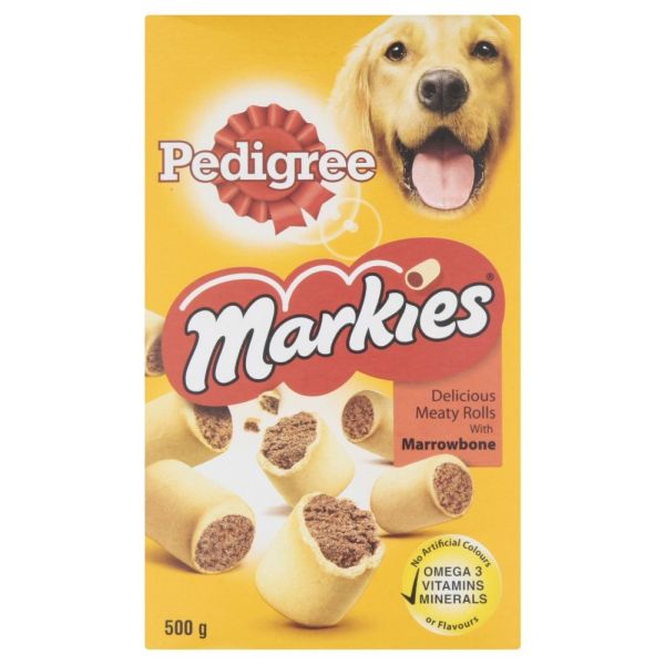 Pedigree 500g Markies Meaty Rolls with Marrowbone