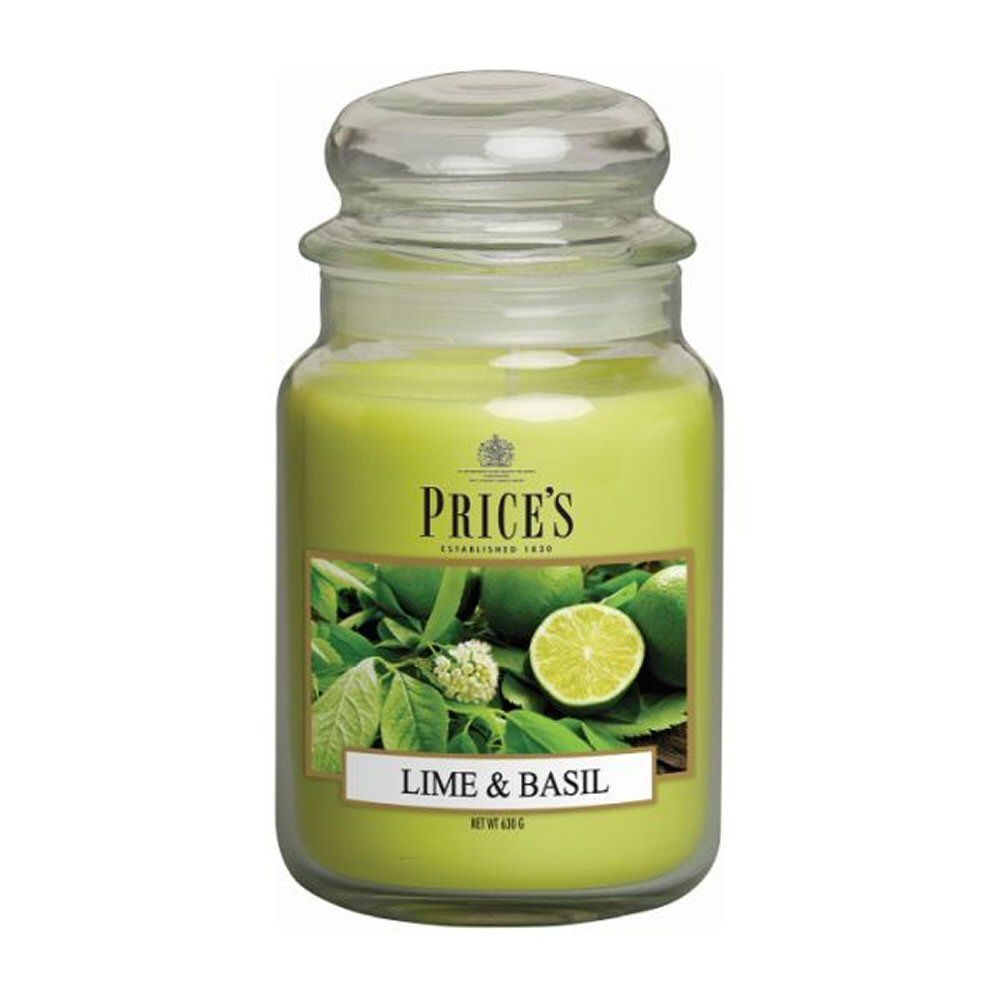 Price's Lime & Basil Large Jar Candle