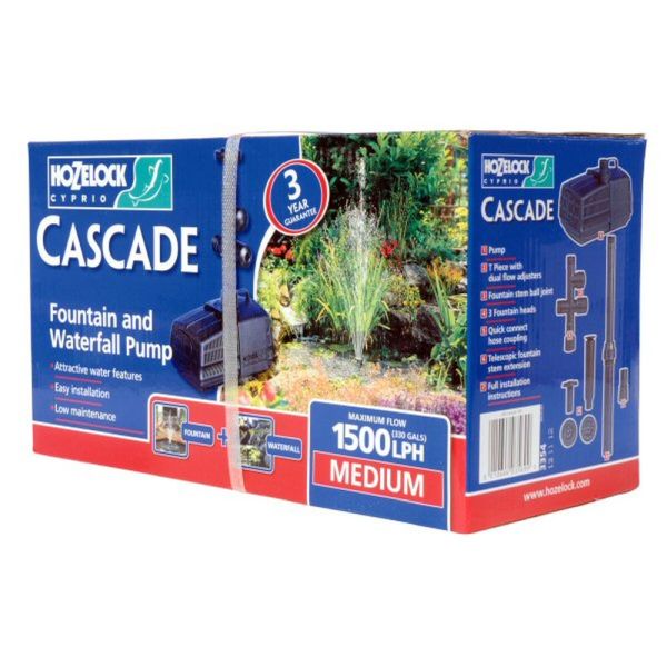 Hozelock Cascade 1500 Fountain & Waterfall Pump - 3354