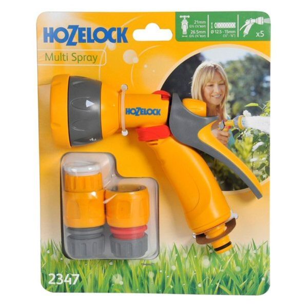 Hozelock Multi Spray Plus Gun & Fittings