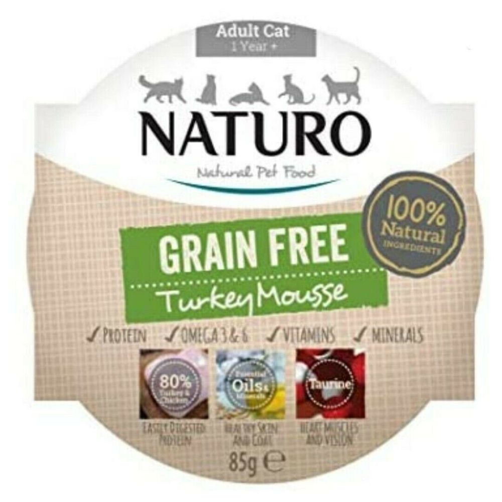 Naturo Adult Cat Tray Turkey Mousse 85g