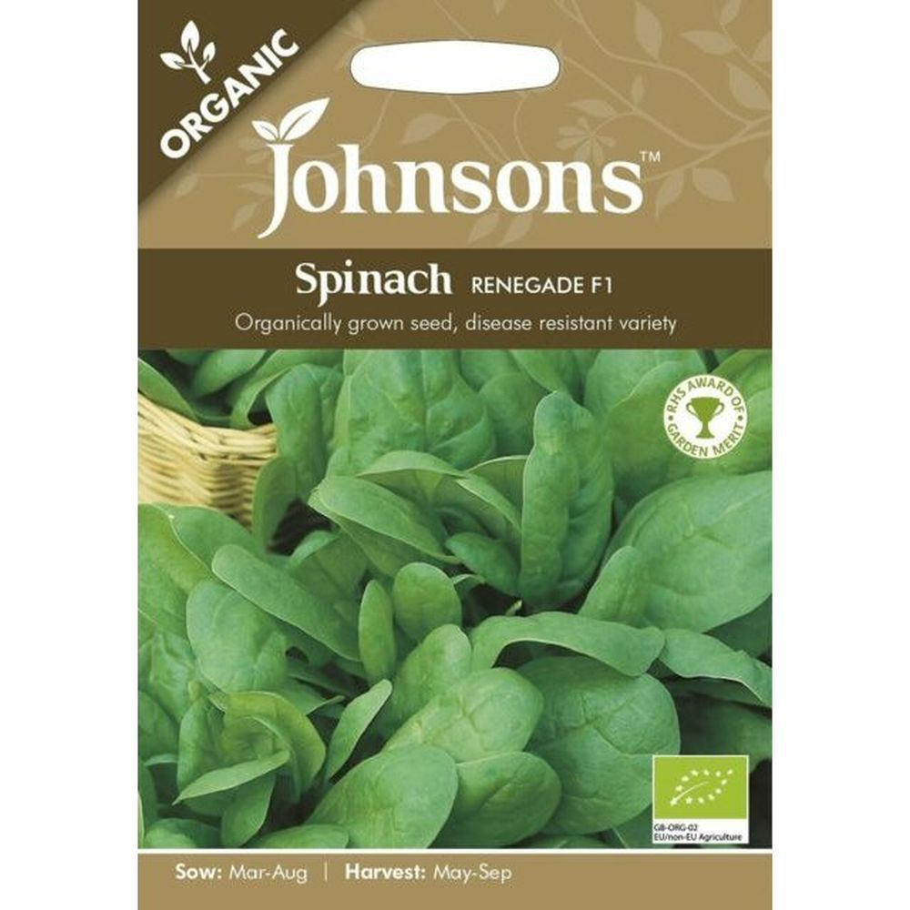 Johnson's Organic Spinach Renegade F1 Seeds