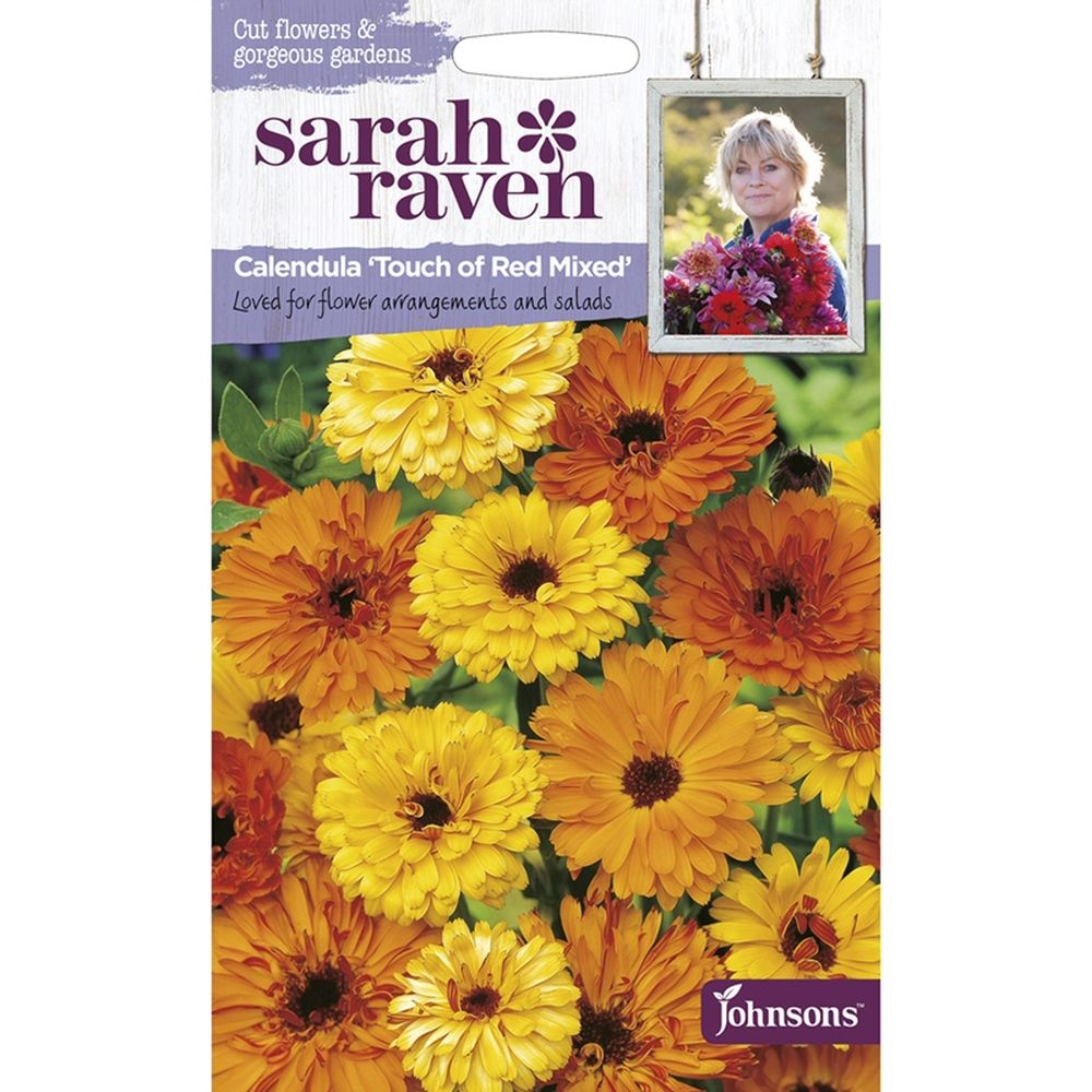 Sarah Raven Calendula 'Touch of Red Mixed' Seeds