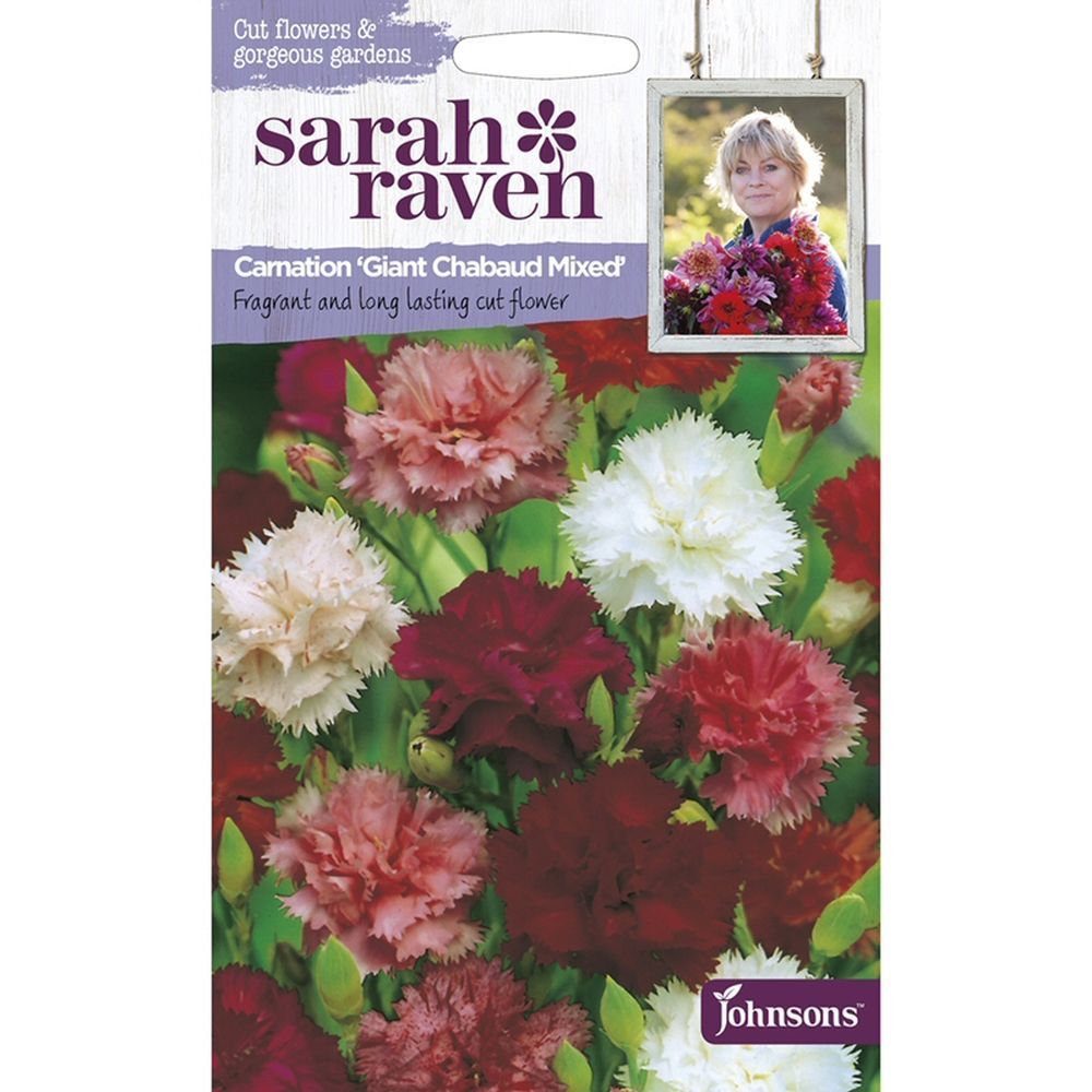 Sarah Raven Carnation 'Giant Chabaud Mixed' Seeds