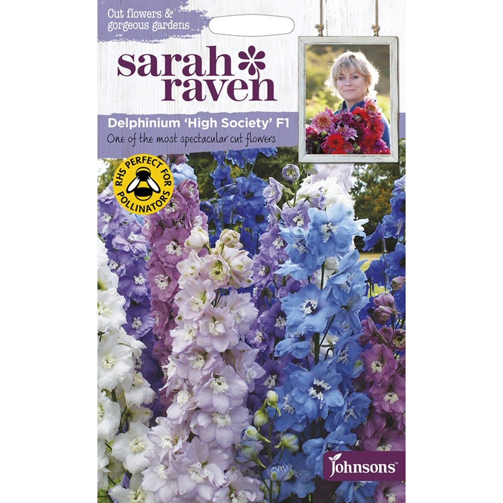 Sarah Raven Delphinium 'High Society Mixed F1' Seeds