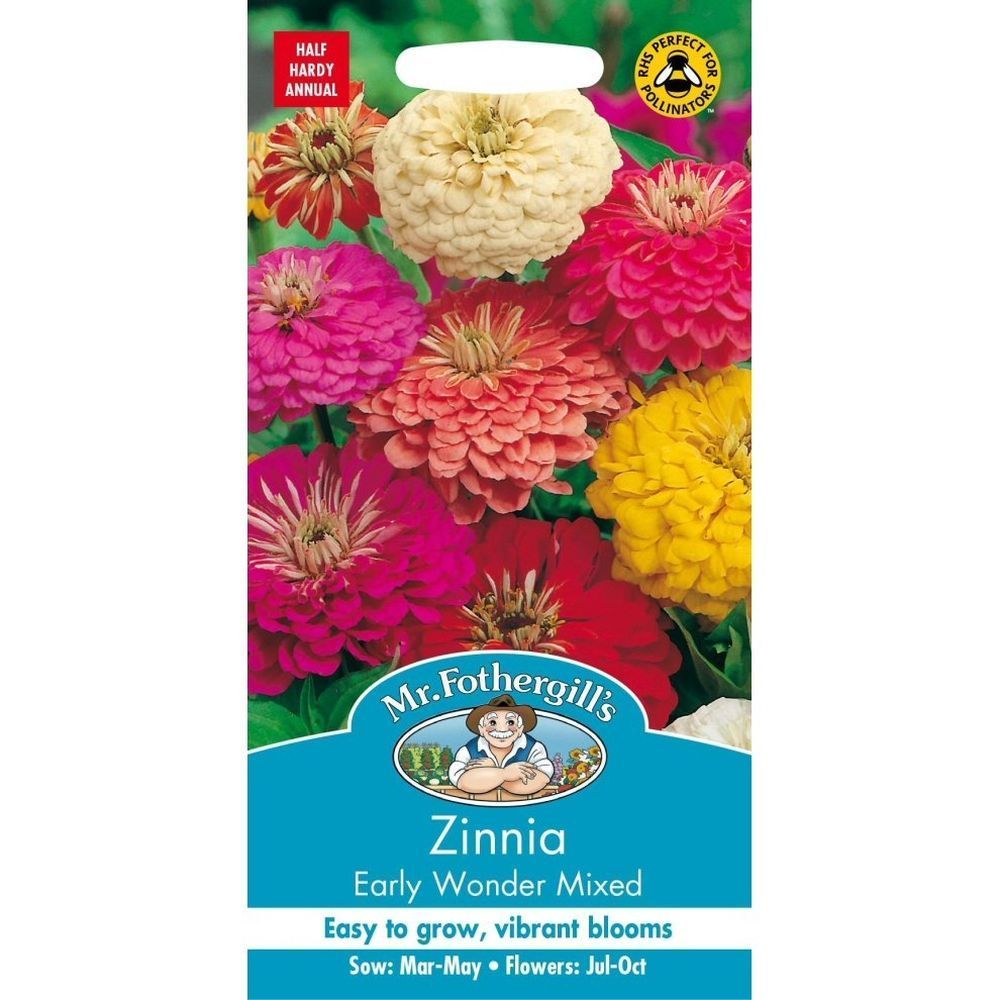 Mr Fothergill's Zinnia 'Early Wonder' Mixed Seeds