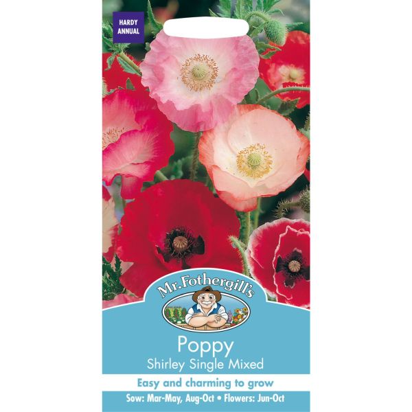 Mr Fothergill's Poppy Shirley Single Mixed Seeds