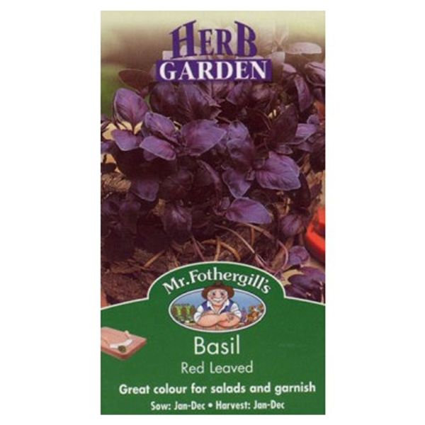 Mr Fothergill's Red Leaved Basil Herb Seeds