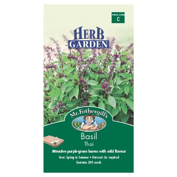 Mr Fothergill s Thai Basil Herb Seeds Old Railway Line Garden Centre