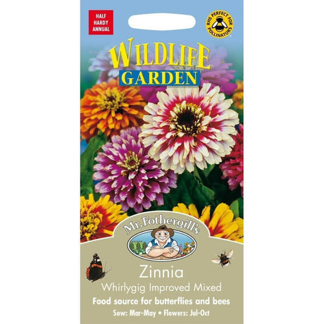 Mr Fothergill's Zinnia 'Whirlygig Improved' Mixed Seeds