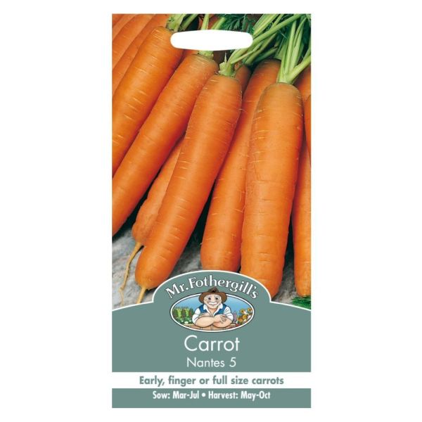 Mr Fothergill's Carrot 'Early Nantes 5' Bumper Twin Seed Pack