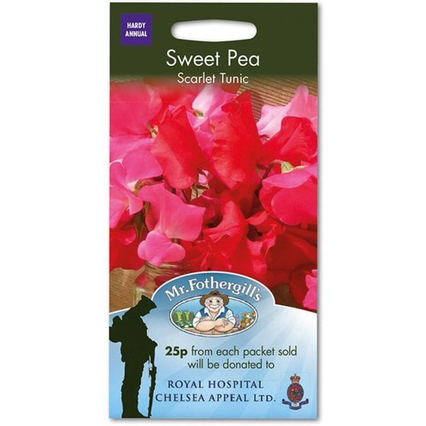 Mr Fothergill's Sweet Pea -  Scarlet Tunic Seeds