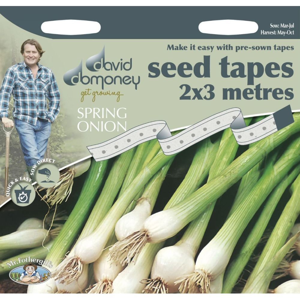 David Domoney Spring Onion 'White Lisbon' Seed Tape