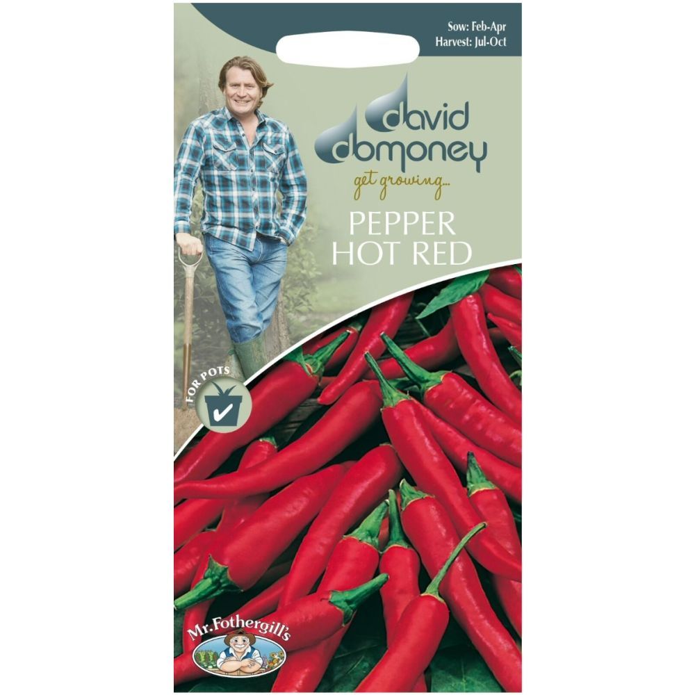 David Domoney Pepper Hot Red 'De Cayenne' Seeds