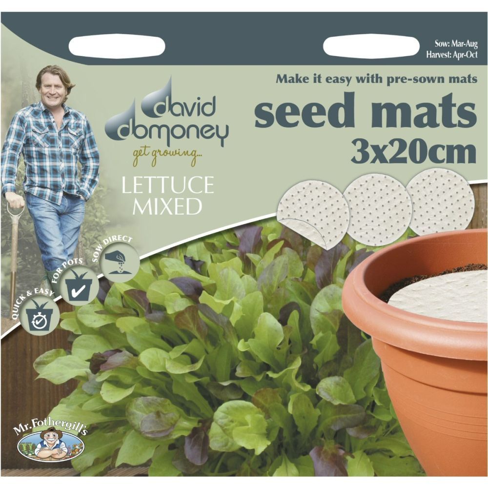David Domoney Lettuce Collection Seed Mats