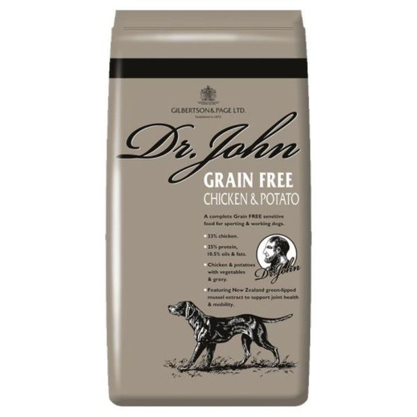 Dr John 12.5kg Grain Free Dog Food Chicken Potato Old