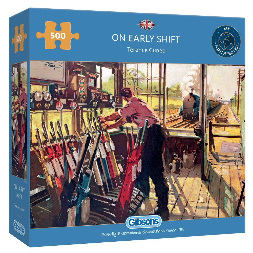 Gibsons Games 500 Piece On Early Shift Jigsaw Puzzle