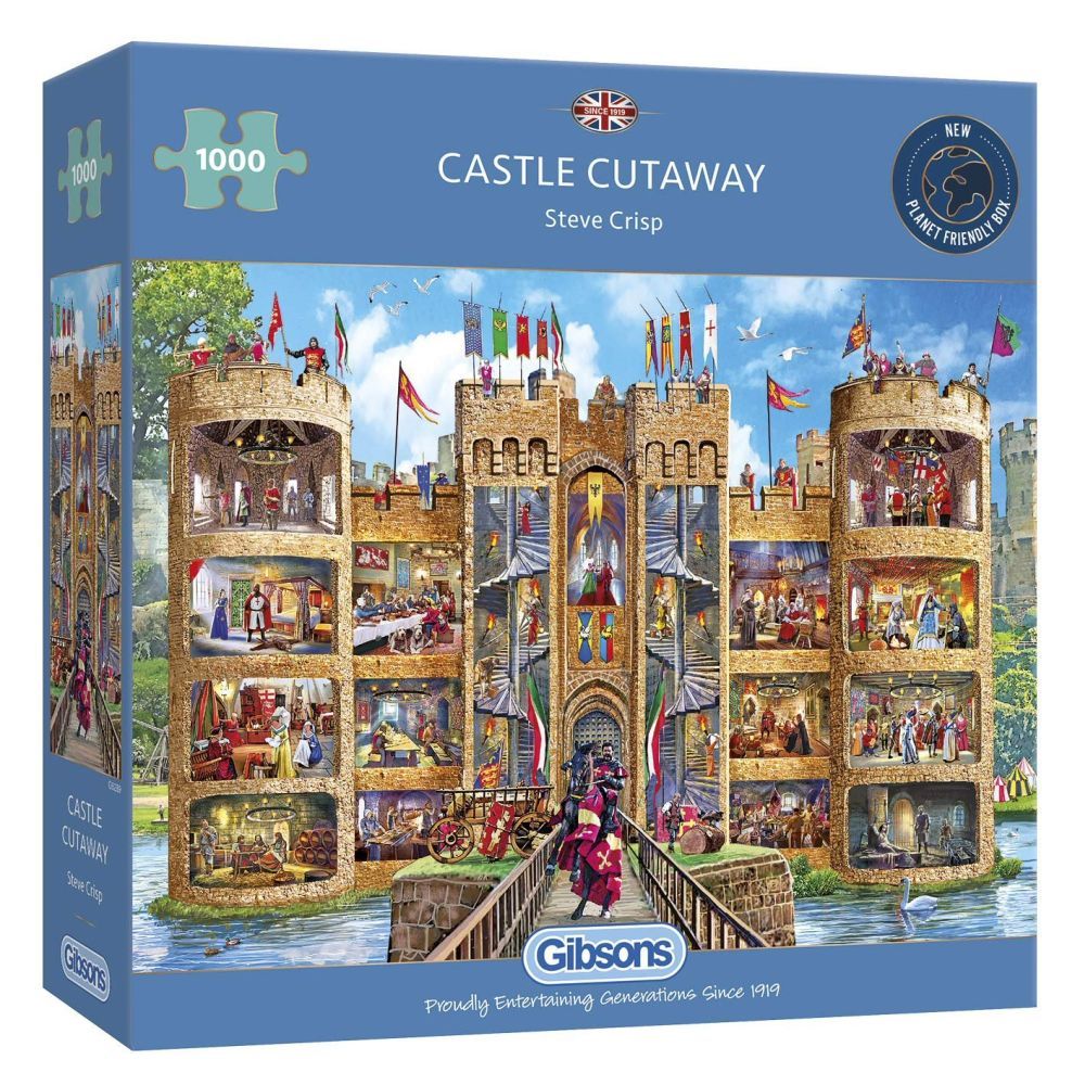 Gibsons Games 1000 Piece Castle Cutaway Jigsaw Puzzle