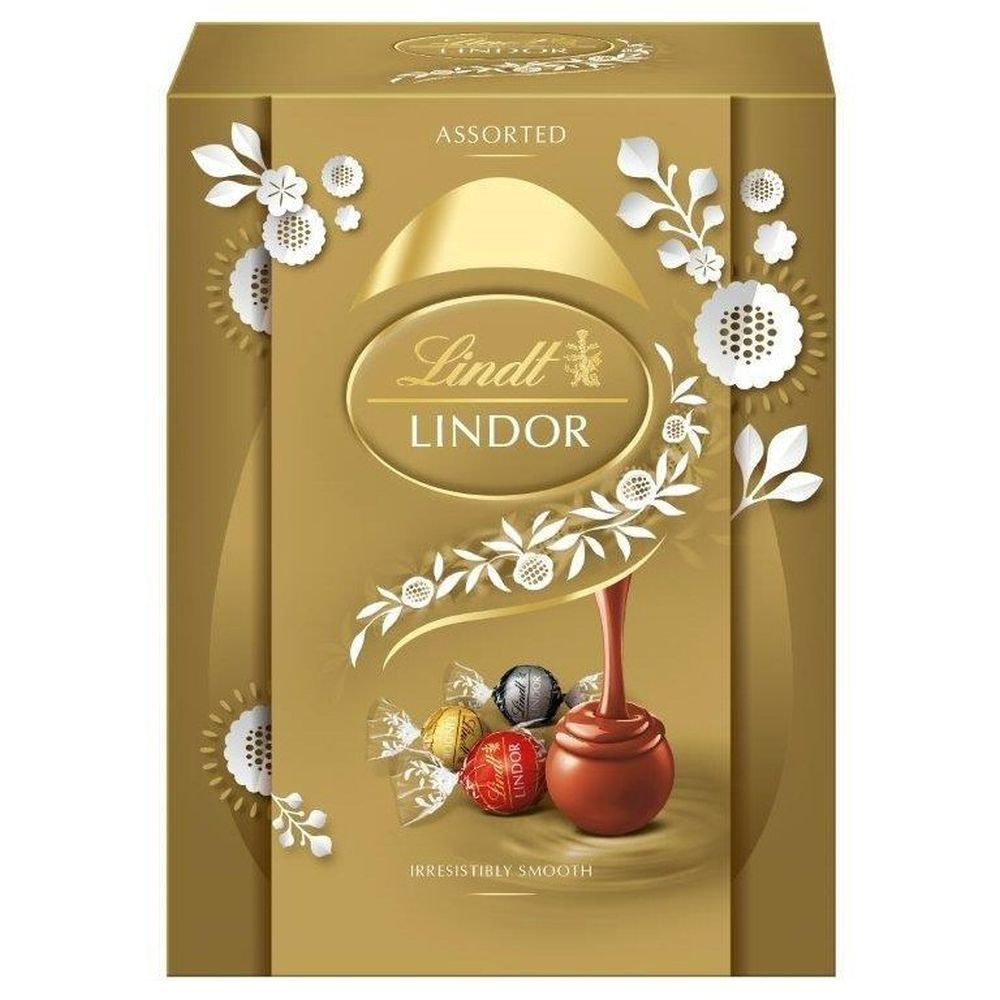 Lindt Lindor 133g Milk Chocolate Egg with Assorted Truffles