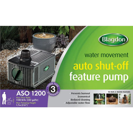 Blagdon 1200 Auto Shut-Off Water Feature Pump