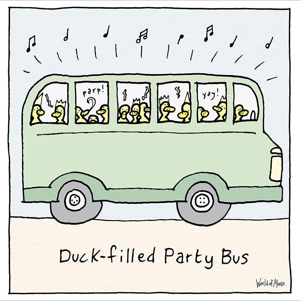 Woodmanstern Duck-Filled Party Bus Blank Card