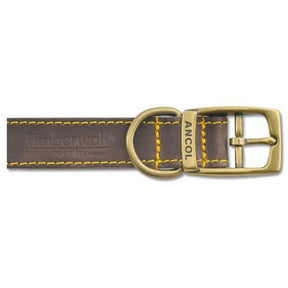 Ancol 28-36cm (Size 3) Sable Timberwolf Leather Dog Collar