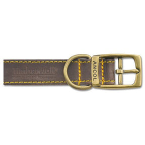 Ancol 35-43cm (Size 4) Sable Timberwolf Leather Dog Collar