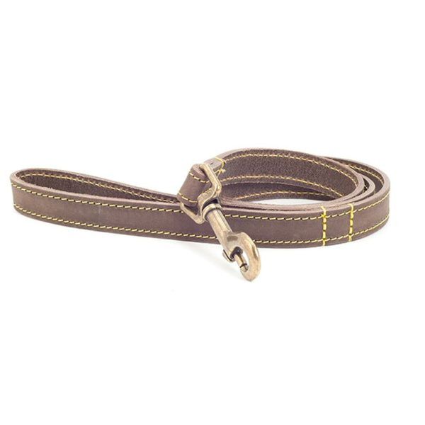 Ancol 1m x 19mm Sable Timberwolf Leather Dog Lead