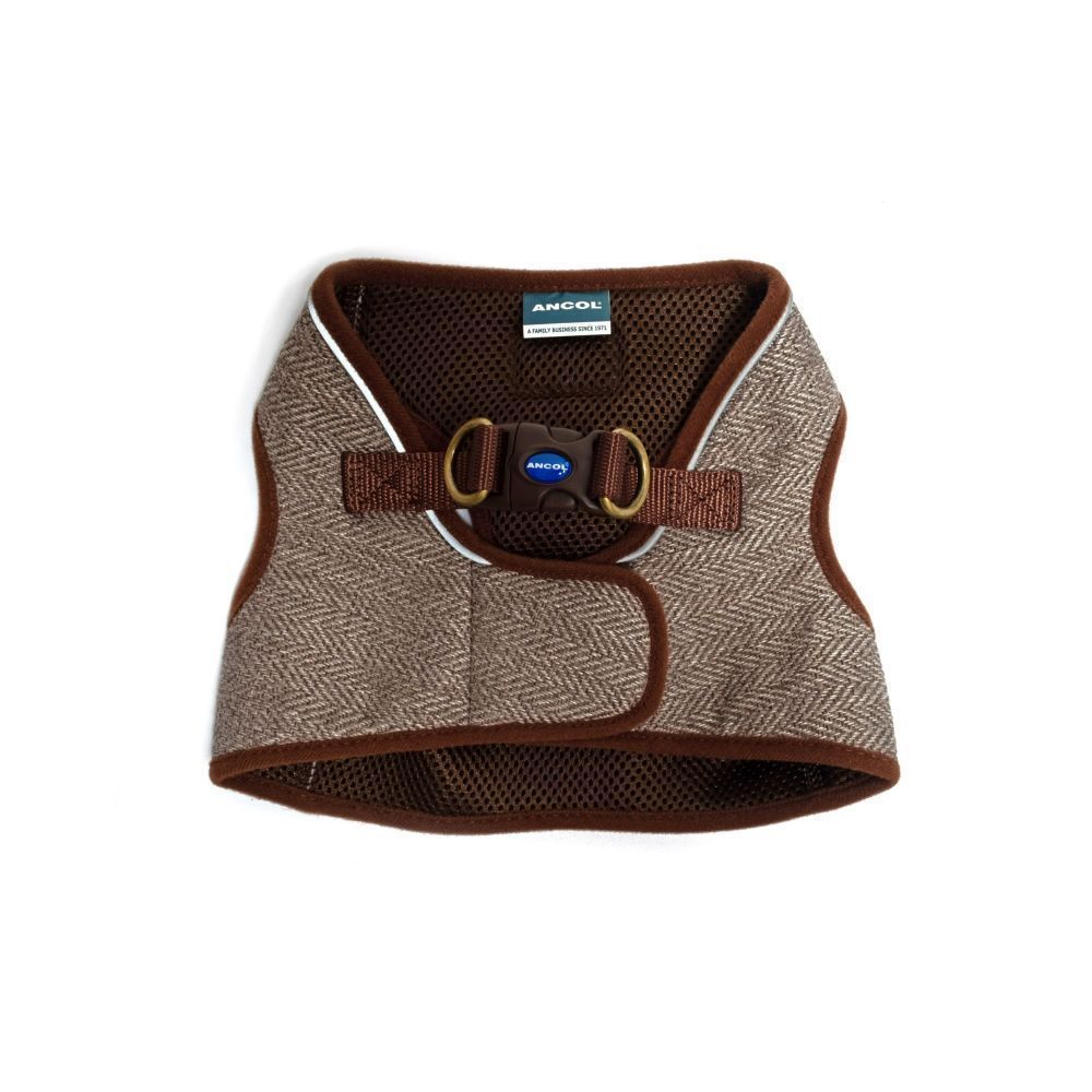 Ancol Heritage Small (35-42cm) Taupe Herringbone Step-In Harness