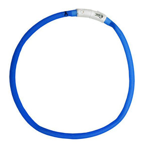Ancol Blue Rechargeable USB High Visibility Flashing Dog Collar
