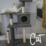 Ancol 110cm Grey Cat Playground