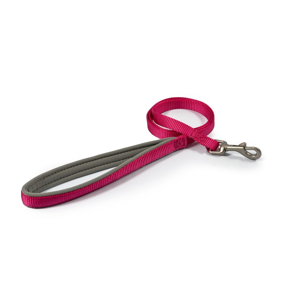 Ancol Viva 1m x 12mm Pink Padded Poly-Weave Dog Lead