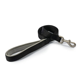 Ancol Viva 1m x 25mm Black Padded Poly-Weave Dog Lead