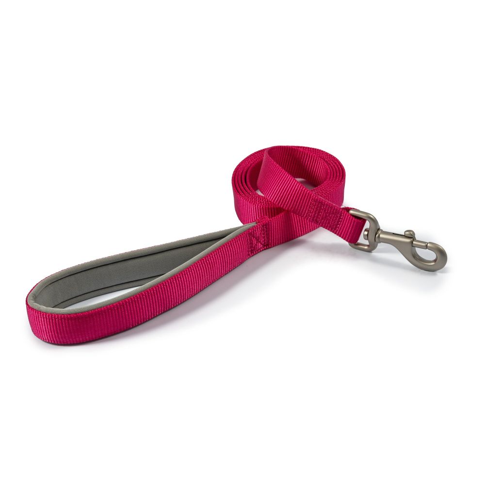 Ancol Viva 1m x 25mm Pink Padded Poly-Weave Dog Lead