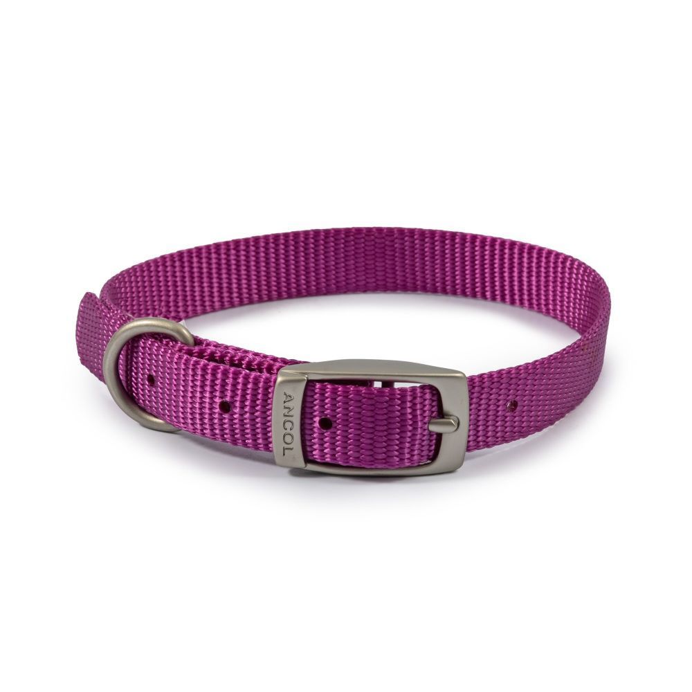 Ancol Viva Purple Poly-Weave Dog Collar