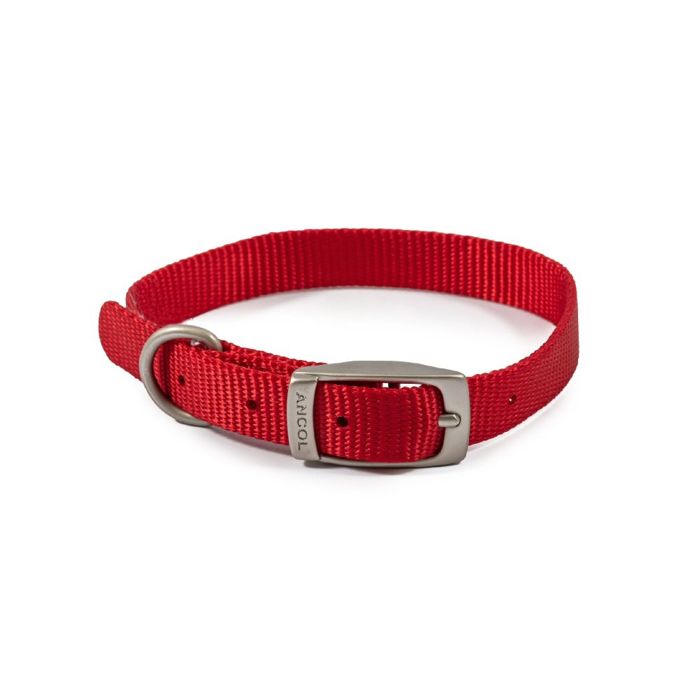 Ancol Viva 26-31cm (Size 2) Red Poly-Weave Dog Collar