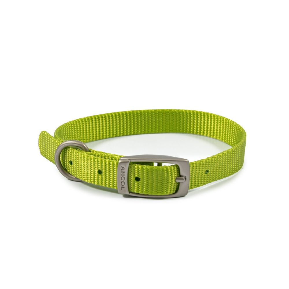 Ancol Viva 26-31cm (Size 2) Lime Green Poly-Weave Dog Collar