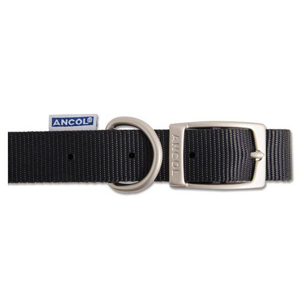 Ancol 55cm Black Poly-Weave Dog Collar