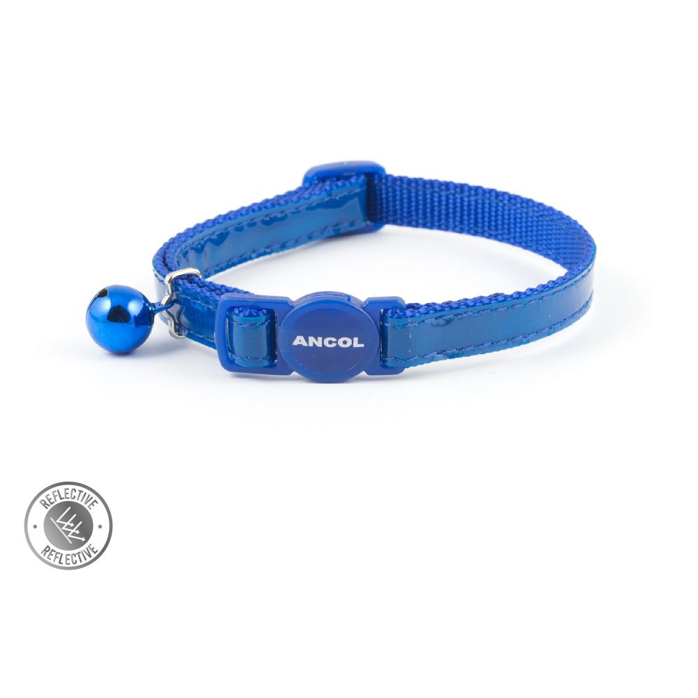 Ancol Blue Gloss Reflective Breakaway Cat Collar