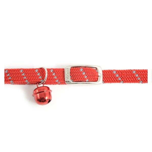 Ancol Red Reflective All Elastic Softweave Cat Collar