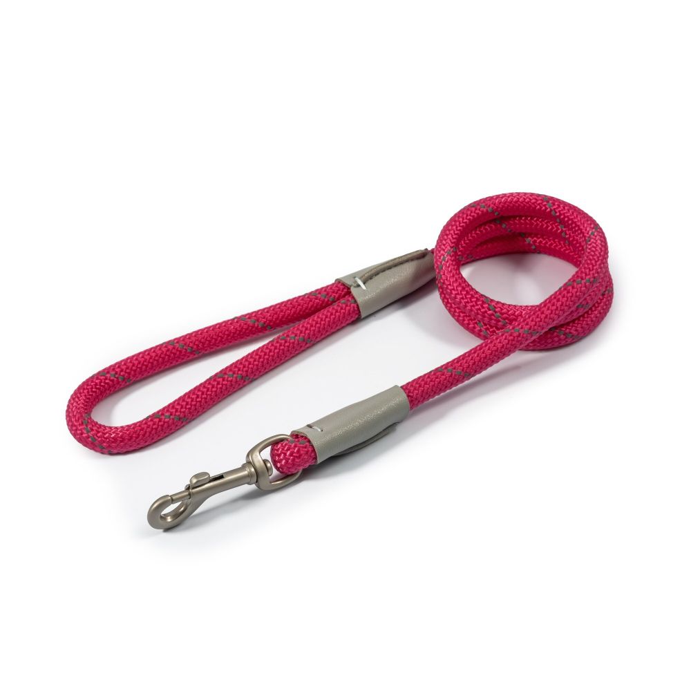 Ancol Viva 1.07m x 12mm Pink Poly-Weave Rope Dog Lead
