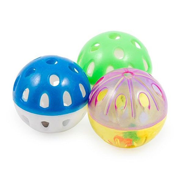 Ancol Plastic Ball Cat Toys (Pack of 3)