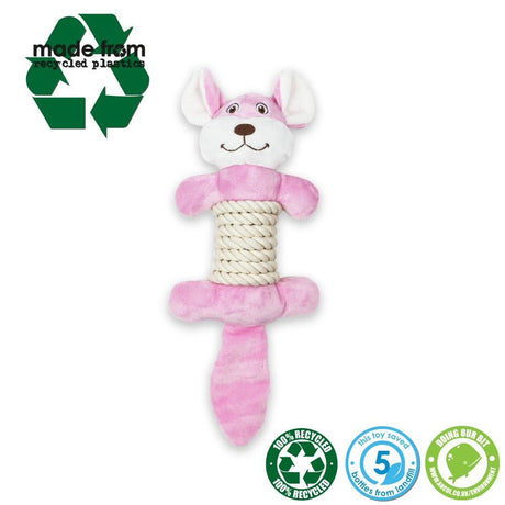 Ancol 40cm Rope Belly Animals Soft Toy (Choice of 3)